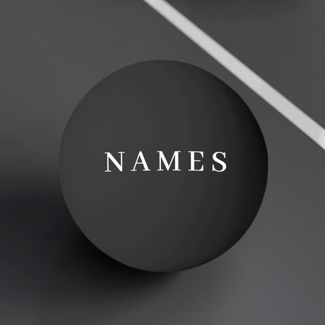 Pelota De Ping Pong Personalizado negro simple Añadir su nombre elegan (Subido por el creador)