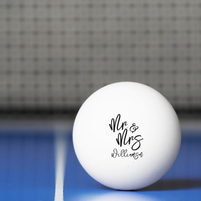 Pelota De Ping Pong Personalizado Sr. y Sra. (Neto)