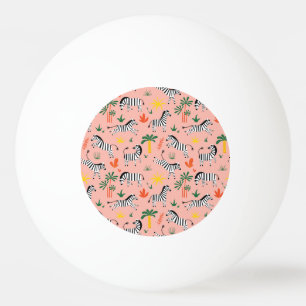 Pelota De Ping Pong Personalizado Zebras Gracioso Patrón sin Marea