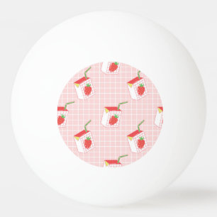 Pelota De Ping Pong Personalizados de fresa de leche: Patrones jugueto