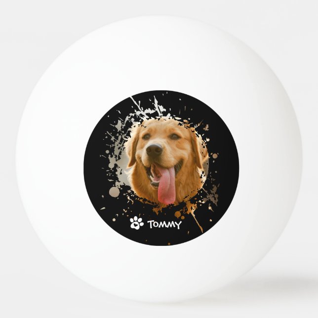 Pelota De Ping Pong Personalized Custom Photo with Name   (Anverso)