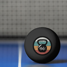 Pelota De Ping Pong Pesa rusa vintage con monograma personalizado nomb