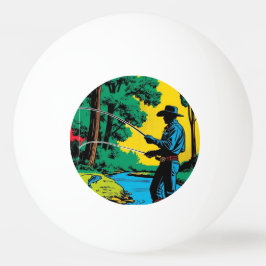 Pelota De Ping Pong Pescador en Riverbank Ping Pong Ball
