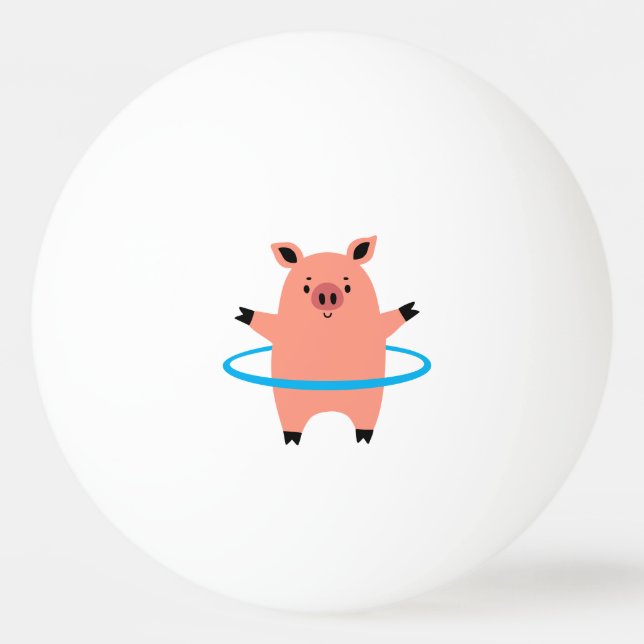 Pelota De Ping Pong Pig Hula Hoop (Anverso)