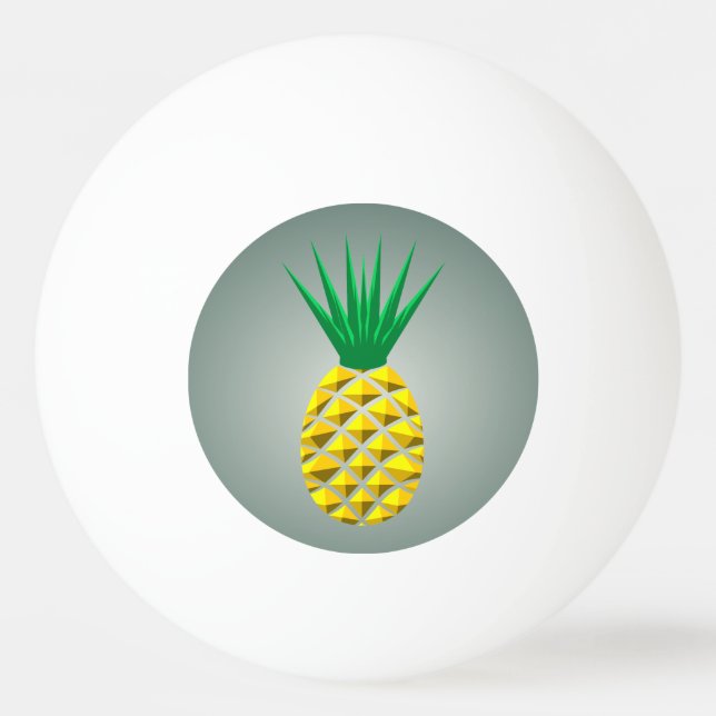 Pelota De Ping Pong Piña geométrica (Reverso)