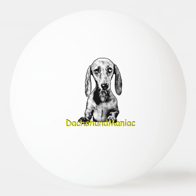 Pelota De Ping Pong Ping Pong Ball DaschundManiac (Reverso)
