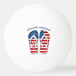 Pelota De Ping Pong Ping Pong Ball - Diseño Patriótico Flip Flop