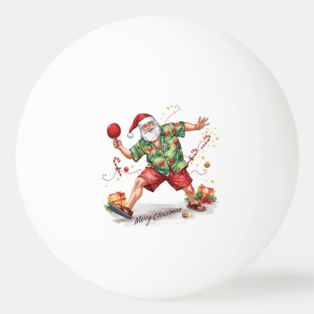 Pelota De Ping Pong Ping Pong Christmas with Santa Claus (Anverso)