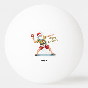 Pelota De Ping Pong Ping Pong Feliz Navidad con Santa Claus