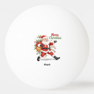 Pelota De Ping Pong Ping Pong Feliz Navidad con Santa Claus