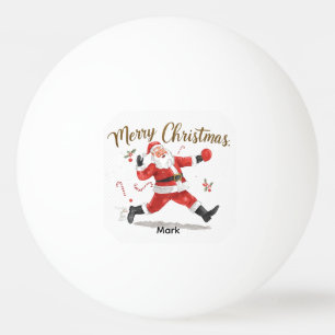 Pelota De Ping Pong Ping Pong Feliz Navidad con Santa Claus