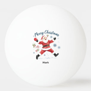 Pelota De Ping Pong Ping Pong Feliz Navidad con Santa Claus