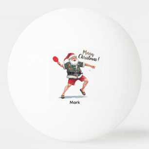 Pelota De Ping Pong Ping Pong Feliz Navidad con Santa Claus