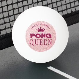 Pelota De Ping Pong PING PONG QUEEN Nombre de Purpurina rosa