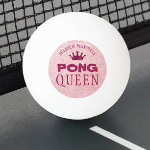 Pelota De Ping Pong PING PONG QUEEN Nombre de Purpurina rosa
