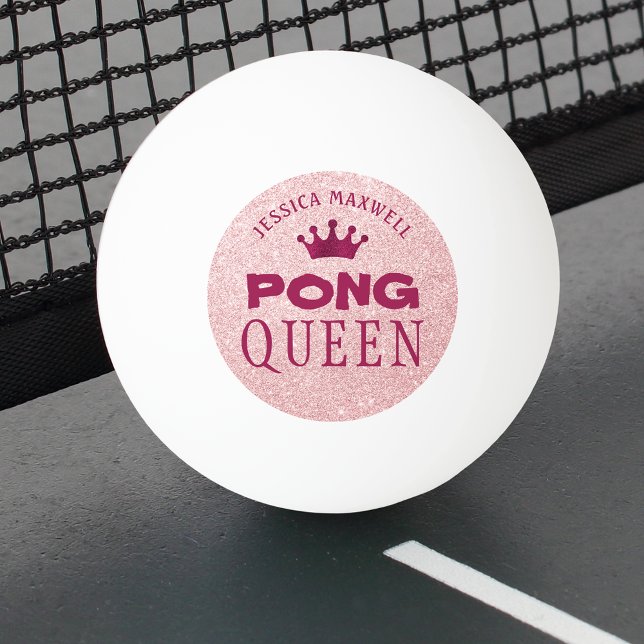 Pelota De Ping Pong PING PONG QUEEN Nombre de Purpurina rosa (Subido por el creador)