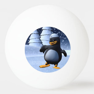 Pelota De Ping Pong Pingüino bailando