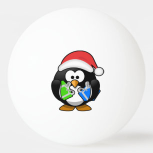 Pelota De Ping Pong Pingüino con los regalos