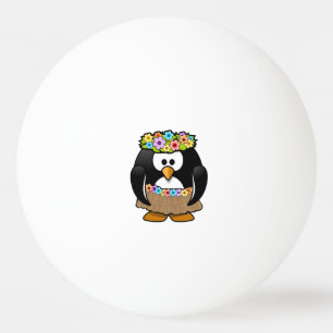 Pelota De Ping Pong Pingüino de Hula del dibujo animado