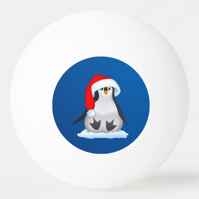Pelota De Ping Pong Pingüino navidad (Reverso)