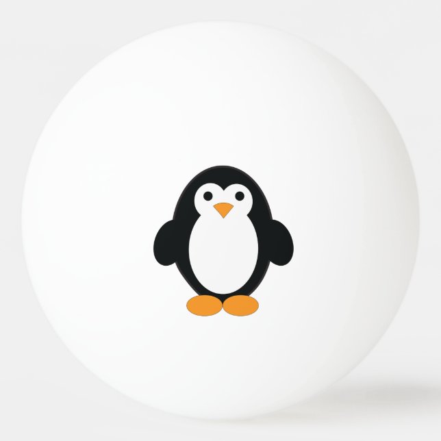 Pelota De Ping Pong Pingüino Personalizado (Anverso)