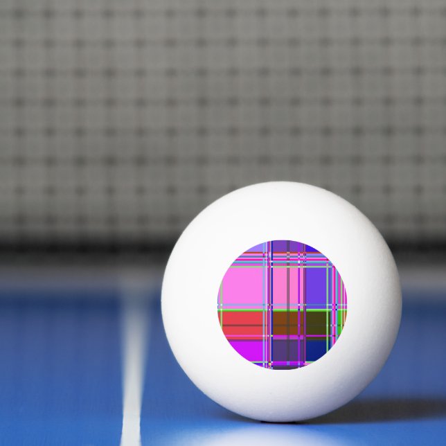 Pelota De Ping Pong Pink tartan Fabric Pattern Cloth Madras (Neto)
