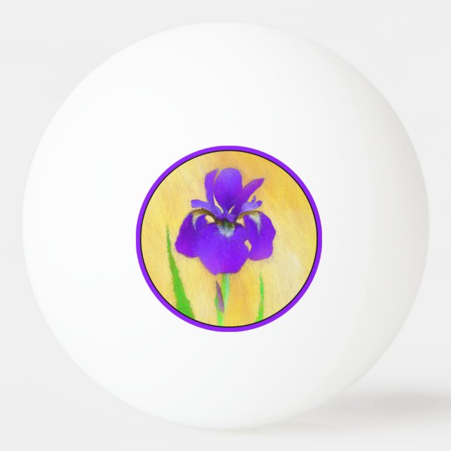 Pelota De Ping Pong Pintado de iris morado - Perro original curado A (Anverso)