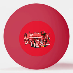 Pelota De Ping Pong Pintura de aceite del motor del fuego rojo,
