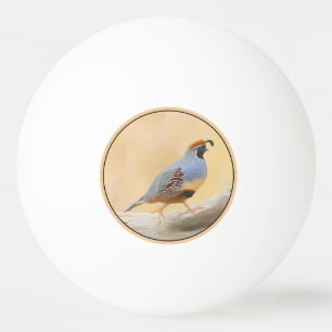 Pelota De Ping Pong Pintura de codorniz de gambrel original arte de av