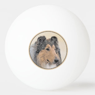 Pelota De Ping Pong Pintura de Collie (Rough) - Arte de Perro Original