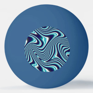 Pelota De Ping Pong Pintura de mármol con líquido azul