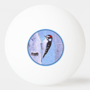 Pelota De Ping Pong Pintura de pájaro lechoso - Arte original de pájar