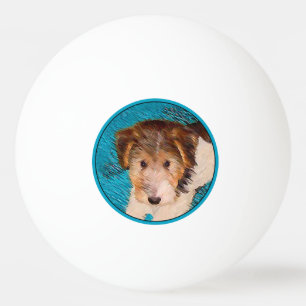 Pelota De Ping Pong Pintura de pipa de Fox Terrier - Arte Perro Origin