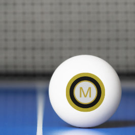 Pelota De Ping Pong Plantilla de monograma