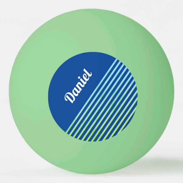 Pelota De Ping Pong Plantilla de nombre moderno Minimalista de bandas  (Anverso)