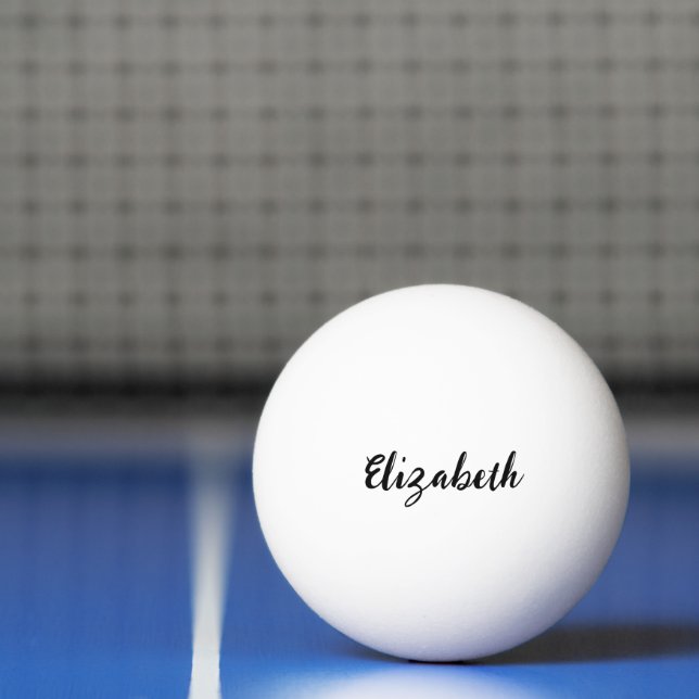 Pelota De Ping Pong Plantilla de texto de script de nombres simples en (Neto)