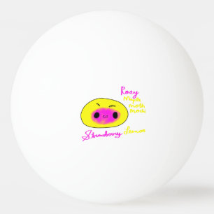 Pelota De Ping Pong Polilla Arce Rosa Mochi Lindo Animal Divertido Moc