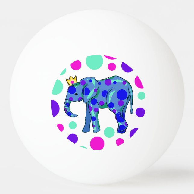 Pelota De Ping Pong Polka Dot Elephant Ping Pong Ball (Anverso)