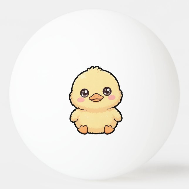 Pelota De Ping Pong Pollito de Pato Bebé Adorable (Anverso)