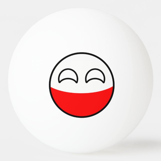 Pelota De Ping Pong Polonia Geeky que tiende divertida Countryball (Anverso)