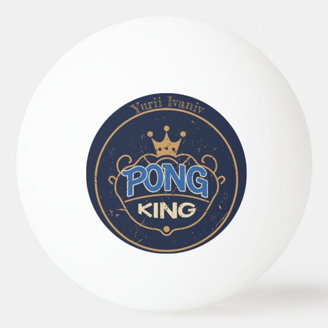 Pelota De Ping Pong Pong King Blue (Anverso)