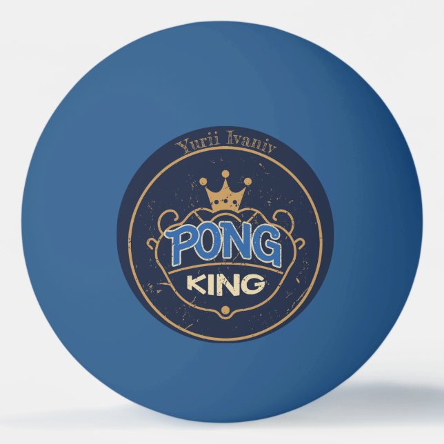 Pelota De Ping Pong Pong King Blue (Anverso)
