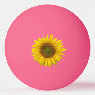 Pelota De Ping Pong Pong Pong Ball amarillo de girasol rosado