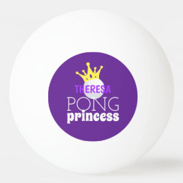 Pelota De Ping Pong Pong Princess Purple Nombre Personalizado