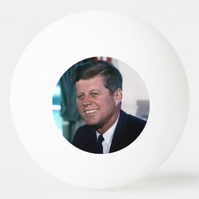 Pelota De Ping Pong Presidente estadounidense John F. Kennedy en la Of (Anverso)