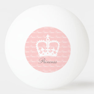 Pelota De Ping Pong Princesa Rosado-n-Blanca