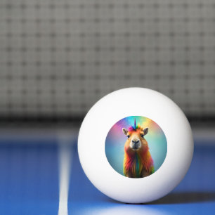 Pelota De Ping Pong Prismhorn: El Capybaraicornio Arcoiris