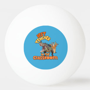 Pelota De Ping Pong Profesor de Arte de Dinosaurio Divertido Aula Crea