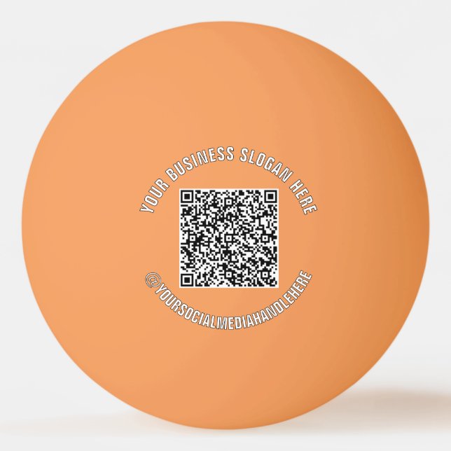 Pelota de Ping Pong Promocional con Código QR y Te (Anverso)