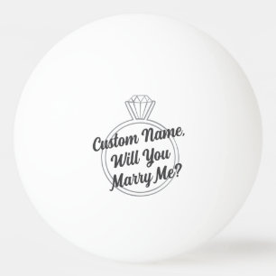 Pelota De Ping Pong Propuesta Personalizada   ¿Te Casarás Conmigo?